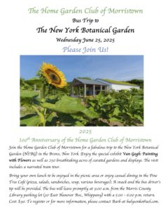 Bus Trip to NY Botanical Garden - 6-25-25
